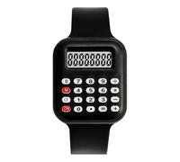 CAZSTYK Montre-bracelet électronique moderne avec calculatrice précise multifonctionnelle pour le travail, les études et les voyages, Noir