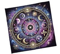 CAZSTYK Motif astrologie Nappe Tarots Divinations Nappe Autel Tissu Divinations Jeu de société Accessoire Carte Nappe Décoration murale