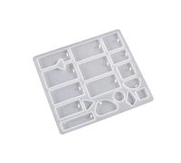 CAZSTYK Moule en silicone 3D pour boucles d'oreilles - Outil de fabrication de pendentifs géométriques - Fait à la main - Pour colliers, bijoux et pendentifs - Moule en résine