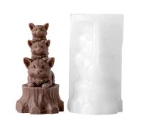 CAZSTYK Moule en silicone avec animaux empilables - Décoration de table parfumée - Moules en résine époxy - Ornement en silicone