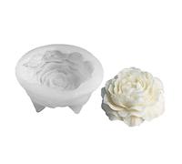 CAZSTYK Moules à savon en forme de pivoine 3D en forme de fleur - Moules en silicone pour décoration de gâteaux en résine époxy
