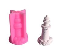 CAZSTYK Moules en forme de phare 3D pour décoration en chocolat et silicone - Résine époxy