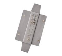CAZSTYK Organisateurs de bijoux portables en cuir pour voyage avec plusieurs compartiments sécurisés pour protéger les colliers, accessoire de voyage