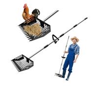 CAZSTYK Outil de retrait des excréments de poulet en alliage avec poignée pour un entretien rapide du jardin