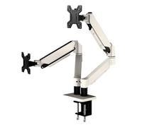 CAZSTYK Paire de supports d'écran avec mécanisme à ressort, changement de position fluide et gestion des fils, bras de moniteur ergonomique