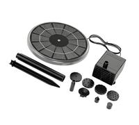 CAZSTYK Panneau de jardin activé avec 6 motifs d'eau et technologie d'équilibrage de puissance ventilateur solaire fontaine