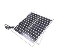 CAZSTYK Panneau solaire monocristallin avec cadre en aluminium 12 V 25 W pour alimentation continue aux lumières LED et ventilateur de refroidissement caméra de sécurité