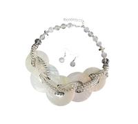 CAZSTYK Parure de bijoux élégante avec motif géométrique, léger et robuste pour un usage quotidien et des occasions spéciales, plusieurs options de couleur, One Size, Comme décrit, Comme décrit.