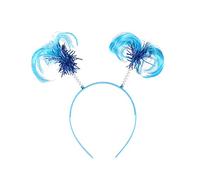 CAZSTYK Perruque Headbopper - Accessoires de costume - Serre-tête en queue de cheval - Multicolore - Bandeau enveloppé de guirlandes - Bandeau de fête pour femme