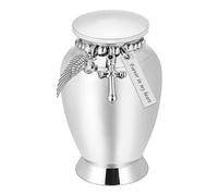 CAZSTYK Petite urne funéraire en alliage d'aluminium pour cendres humaines avec croix