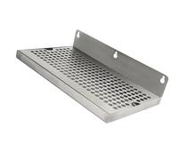 CAZSTYK Plateau d'égouttage rectangulaire en acier inoxydable de qualité commerciale avec support mural, nettoyage et esthétique élégante