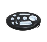 CAZSTYK Plateau flottant pour boissons de piscine, porte-gobelet gonflable en PVC avec compartiments et poignées pour utilisation en piscine, fête, plateau de service à eau, fentes pour tasses