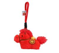 CAZSTYK Porte-clés avec breloque en forme de cheval en polypropylène et coton - Coutures robustes - Parfait pour téléphone ou support - Porte-clés en forme de cheval, Rouge, Lobster clasp