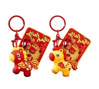 CAZSTYK Porte-clés avec clip en forme de cheval de dessin animé, convient pour les occasions spéciales, les entrées, les portefeuilles, les sacs à main, les animaux