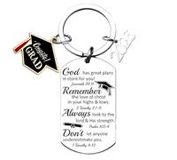 CAZSTYK Porte-clés classique en acier inoxydable pour diplômé 2026