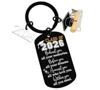 CAZSTYK Porte-clés classique en acier inoxydable pour diplômé 2026