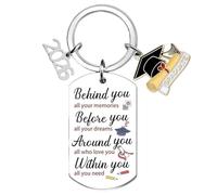 CAZSTYK Porte-clés classique en acier inoxydable pour diplômé 2026