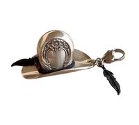 CAZSTYK Porte-clés en forme de chapeau de cowboy - Accessoire décoratif résistant pour un port facile - Métal, One Size, Comme décrit, Comme décrit.