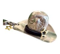 CAZSTYK Porte-clés en forme de chapeau de cowboy - Accessoire décoratif résistant pour un port facile à porter - Breloque rétro en forme de chapeau de cowboy, One Size, Comme décrit, Comme décrit.