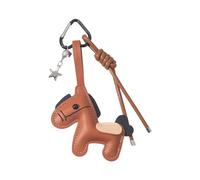 CAZSTYK Porte-clés léger en cuir PU pour sac à main avec breloque cheval de dessin animé facile à transporter