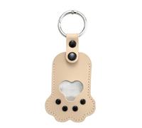CAZSTYK Porte-clés souvenir en cuir pour poils d'animaux de compagnie, médaillons commémoratifs pour ranger les poils de chiens, chats, jolis cadeaux pour perte d'animaux de compagnie, pendentifs de