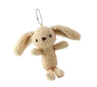 CAZSTYK Porte-clés tendance en peluche avec grandes oreilles de lapins pour sac à dos, sac à main, décoration à suspendre, cadeau mignon, sac à main, marron clair, taille unique