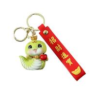 CAZSTYK Porte-clés tendance en résine robuste avec inscription « Year of the Snake » en forme de zodiaque chinois