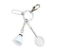 CAZSTYK Porte-clés tendance inspiré du badminton - Décoration tendance pour sacs à dos et porte-clés - Accessoire portable, blanc, taille unique