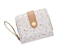 CAZSTYK Portefeuille compact avec lanière et plusieurs emplacements pour cartes, pratique, en cuir synthétique, léger pour un usage quotidien, portefeuille imprimé chats, marron