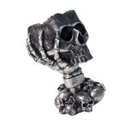 CAZSTYK Pots de fleurs créatifs en résine en forme de crâne pour plantes grasses, affichage de bureau et organisation de papeterie, pot de fleurs de bureau inspiré d'Halloween