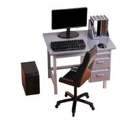 CAZSTYK Présentoir de bureau compact moderne avec accessoires amovibles pour accessoires de photographie et modélisme de train miniature modèle de bureau pour maisons de poupées