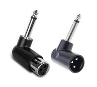 CAZSTYK Prise XLR à angle droit de qualité studio vers sortie de liaison de 6,35 mm avec conductivité renforcée pour un transfert sonore clair