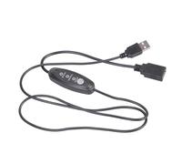 CAZSTYK Rallonge USB portable à 3 interrupteurs de vitesse pour ventilateurs de bureau, pompes, souffleurs, alimentation 5 V