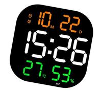 CAZSTYK Réveil numérique à LED avec moniteur de température et d'humidité, télécommande minuteur pour la maison, la chambre à coucher, grand écran