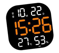 CAZSTYK Réveil numérique à LED avec moniteur de température et d'humidité, télécommande minuteur pour la maison, la chambre à coucher, grand écran