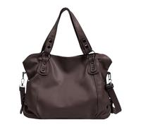 CAZSTYK Sac à bandoulière de grande capacité en cuir synthétique avec poignée sur le dessus, sac à main décontracté pour un usage quotidien, kaki