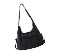 CAZSTYK Sac à bandoulière léger en nylon facile à transporter avec sangle réglable, idéal pour les longs trajets et les trajets quotidiens, Noir