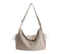 CAZSTYK Sac à bandoulière tendance avec bandoulière confortable, compact et essentiel, sac à main décontracté avec fermetures éclair de qualité supérieure, beige