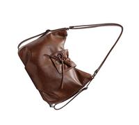 CAZSTYK Sac à dos convertible élégant pour femme avec intérieur spacieux et nœud élégant avec sangle réglable, marron foncé