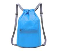 CAZSTYK Sac à dos unisexe avec cordon de serrage, sac à bandoulière de voyage, grand sac à dos de sport, sac à dos étanche pour l'école, Couleur bleue.