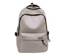 CAZSTYK Sac à dos universitaire de grande capacité, bretelles rembourrées et plusieurs poches pour l'organisation des essentiels du campus, design simple, sac à dos de campus de grande capacité, gris