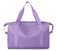 CAZSTYK Sac de sport extensible - Grand sac à main pratique - Sac d'hôpital pour maternité - Avec bandoulière et bandoulière pour chariot, violet, One Size