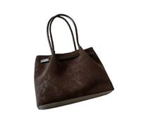 CAZSTYK Sac de travail multifonctionnel en cuir synthétique de qualité supérieure, sac à bandoulière spacieux à l'intérieur des aisselles, sac à main pour femmes et filles, café