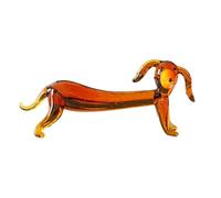 CAZSTYK Sculpture de Chien en Verre, Figurine de Miniature, décorations pour Affichage de Table et Ornement de intérieur, Statue de Chien Transparente