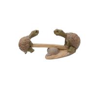 CAZSTYK Sculpture de tortue balançoire en résine pour paysage miniature et accessoires de bureau
