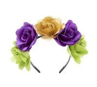 CAZSTYK Serre-tête à fleurs réalistes colorées pour femme, mariage, fête, scène