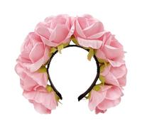 CAZSTYK Serre-tête à fleurs roses pour femme - Bandeau élégant pour mariage - Accessoire de coiffure pour femme et fille