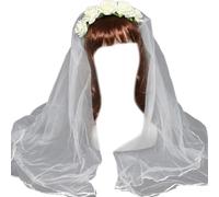 CAZSTYK Serre-tête en forme de fleur de style gothique avec voile confortable pour mariage, fête, coiffure de mariée