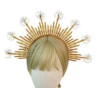 CAZSTYK Serre-tête gothique de princesse pour concours de beauté, bal de fin d'année, accessoire de fête, diadème vintage à pointes pour femme divine