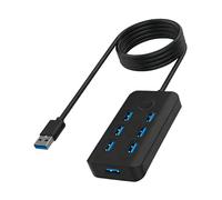 CAZSTYK Station d'accueil USB 3.0 efficace avec fonction bouton et transfert de données rapide 5 Gbit/s, station d'accueil rapide Rj45 en option